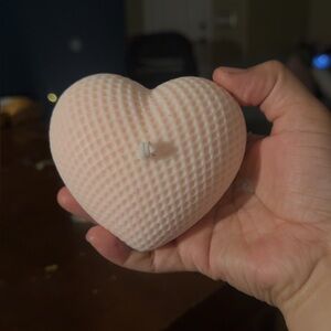 Heart candle Shaped- Cream